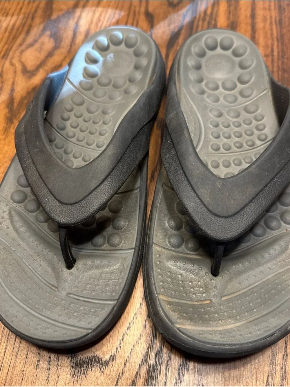 Croc Flip Flop Sandals Black/Gray size 11 M